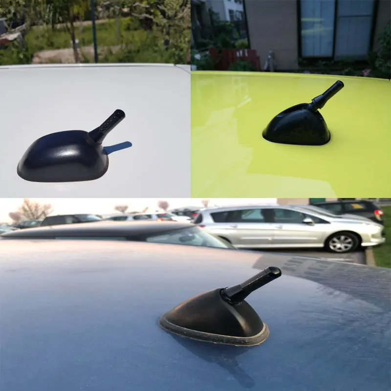S77be40dfbeee40c78aab8a97e20d1169W Brand New Carbon Fiber Screw Metal Short Stubby Mast Antenna Car Styling Roof Antenna Enhanced Signal For Benz Car Accessories