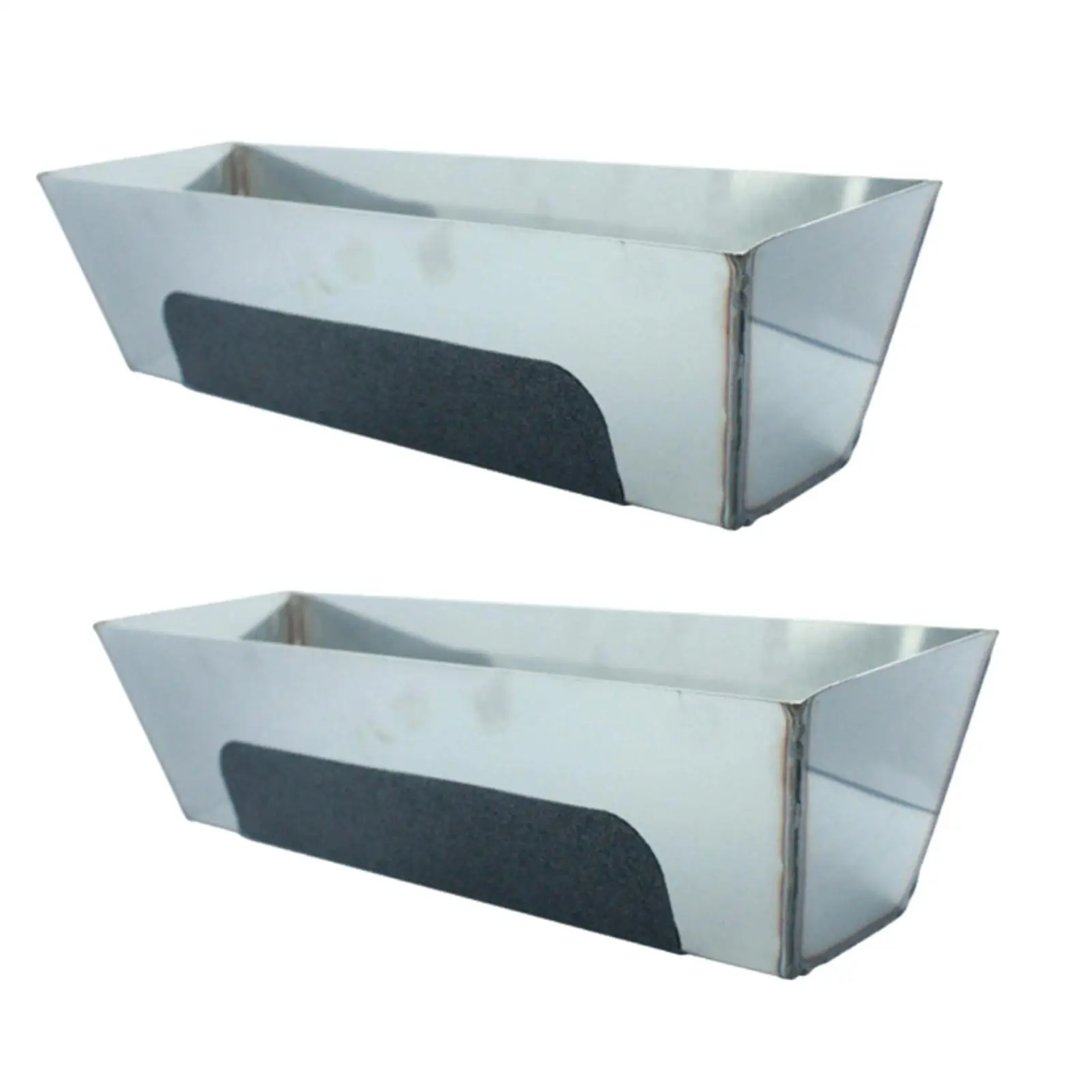 Stainless Steel Mud Pan Sturdy Bucket Metal Heavy Duty Tray Tool Anti Slip Drywall Sheared Edges Mud Pan for Easy Knife Cleaning