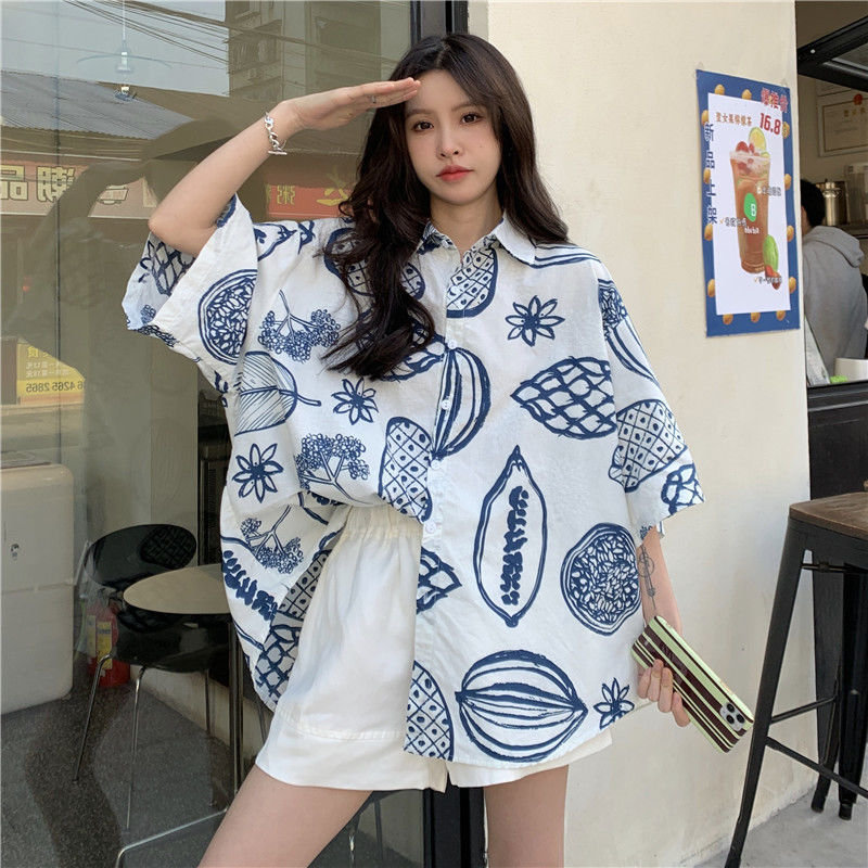 Xej harajuku blusas femininas casuais oversize blusa