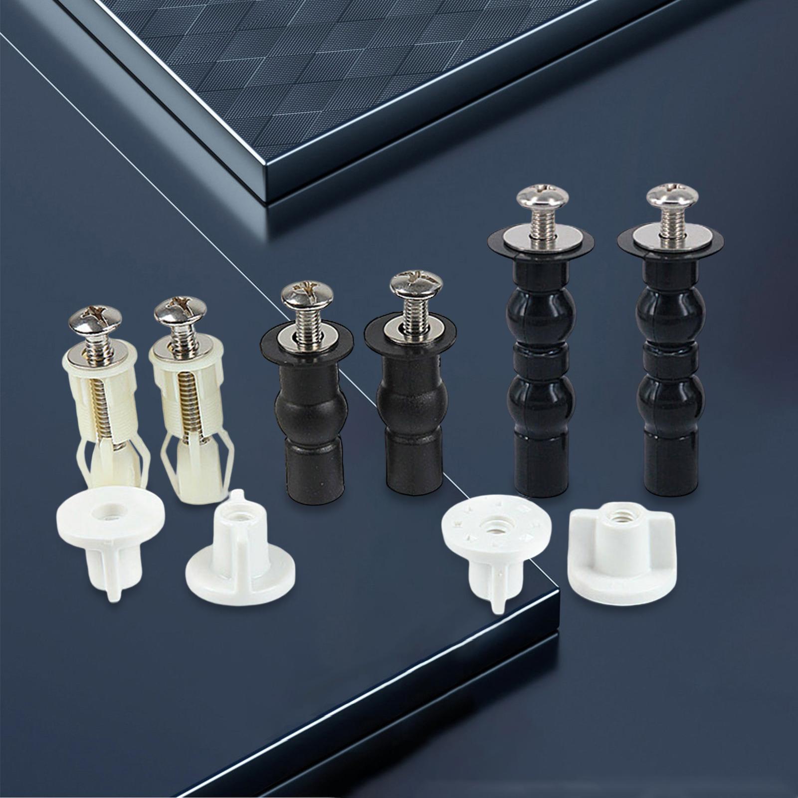 Universal Toilet Seats Screws Bolts Toilet Seat Parts Expanding Nuts Screws Mount Easy to Install Hardware Fixtures