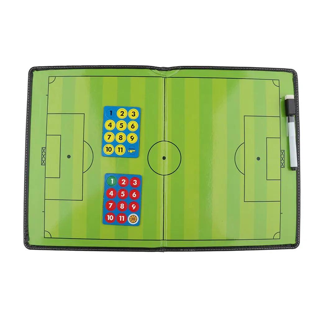 Football  Foldable  Teaching Clipboard with Dry Eraser Marker Pen Magnets