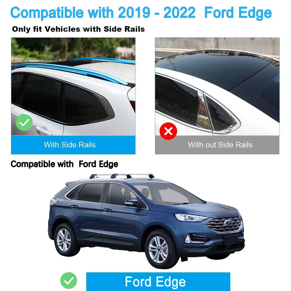 2 шт штанги на крышу для FORD EDGE titanium SEL 2019 2018 боковые рейлинги  из алюминиевого сплава поперечные Рейлинги на крышу багажника CUV SUV  светодиодный | AliExpress