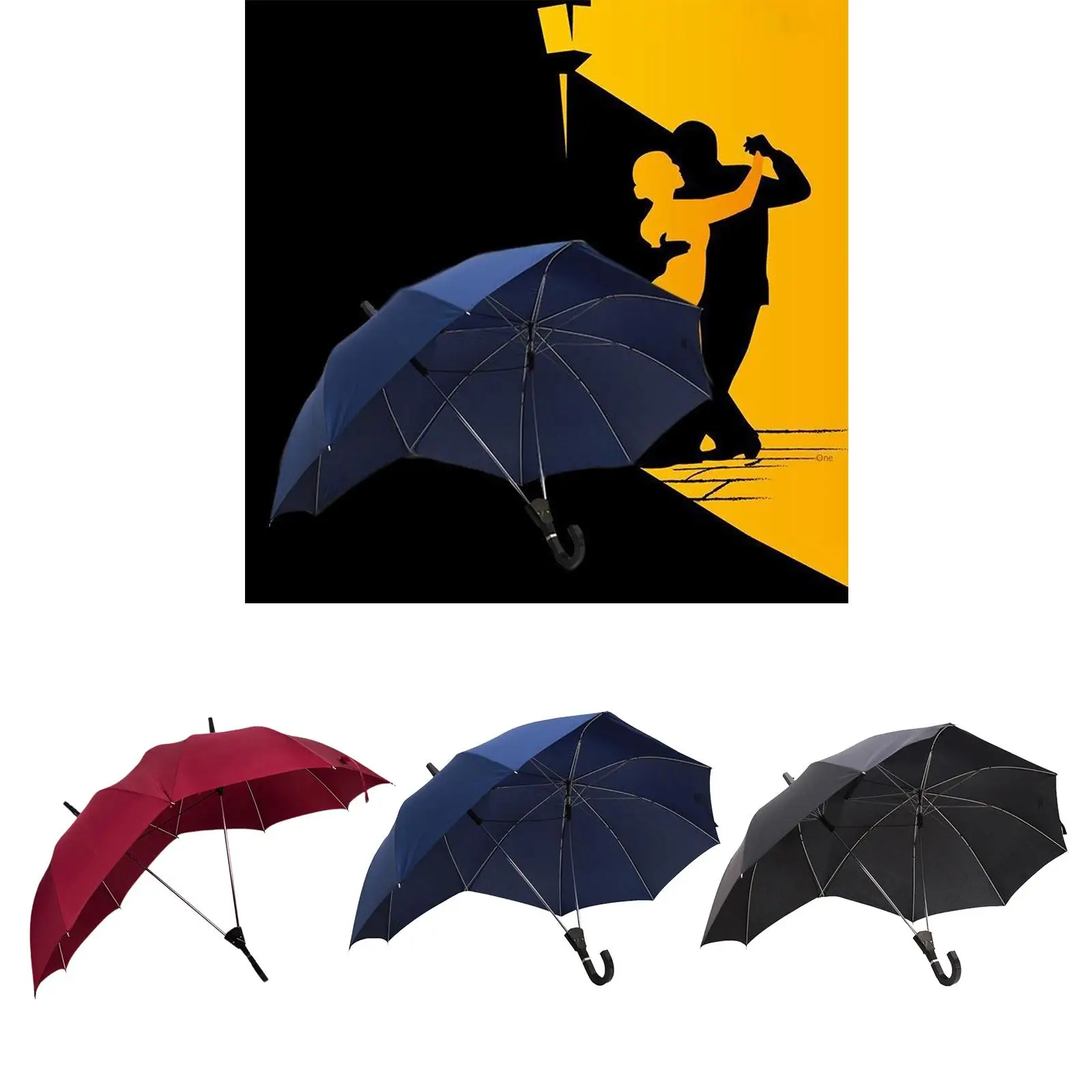 Double Size Couple Person Novelty Windproof Ribs Parasol Gift for Lovers