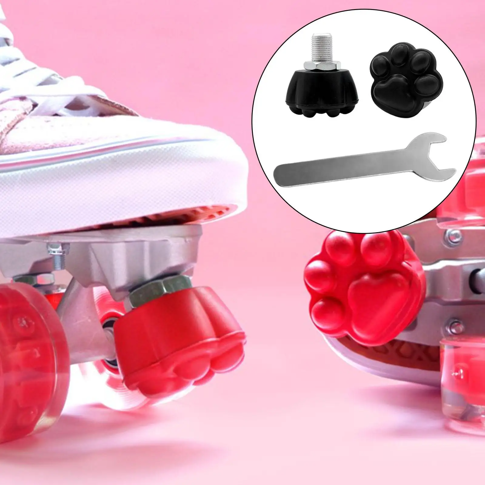 1Pair Paw Shaped Roller Skates Toe Stops Plugs Replacement  Block