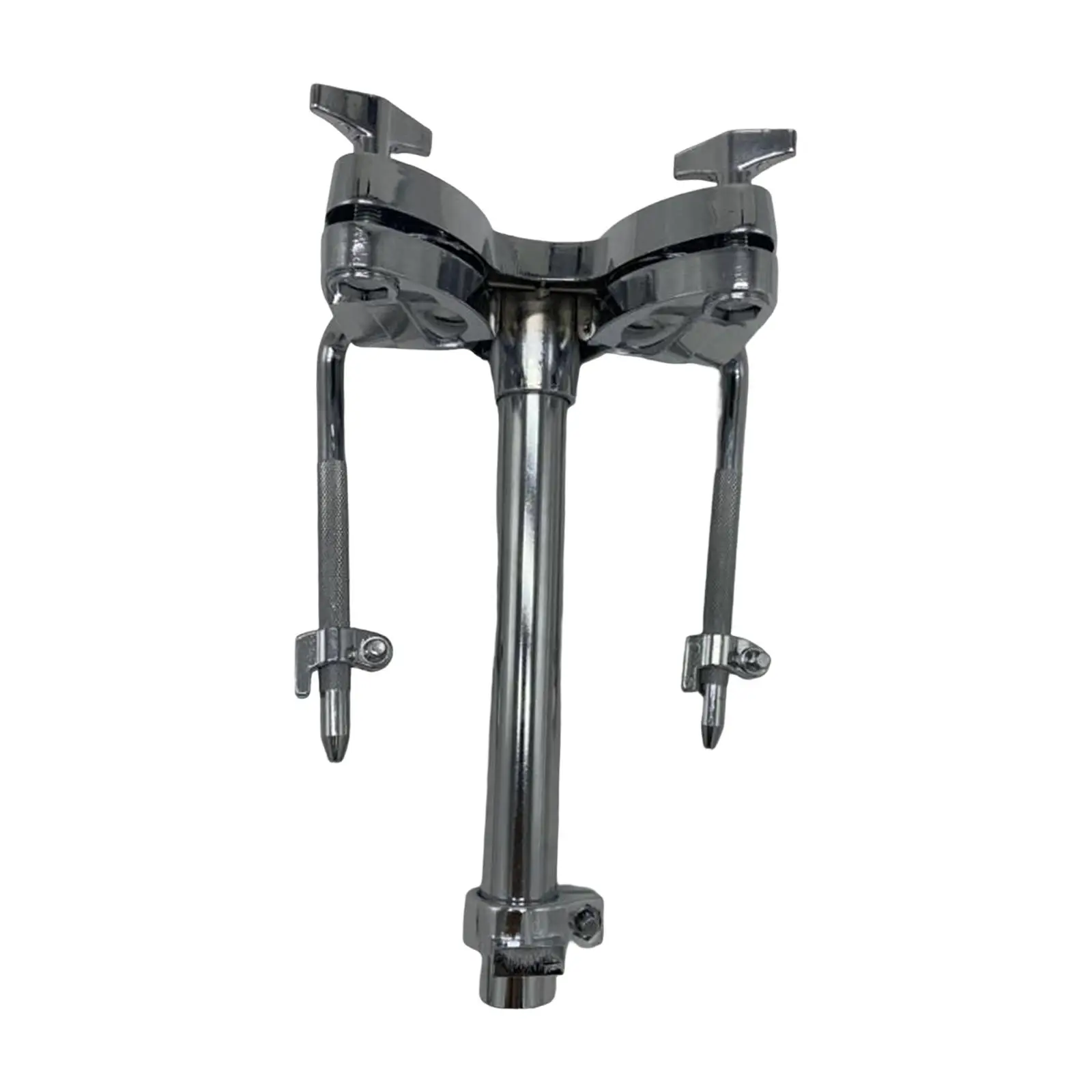 Double Tom Holder Metal Drum Parts Instrument Replaces Parts Sturdy Tom Arm Mount Support for Bass Drum Set Tom Drum Spare Part