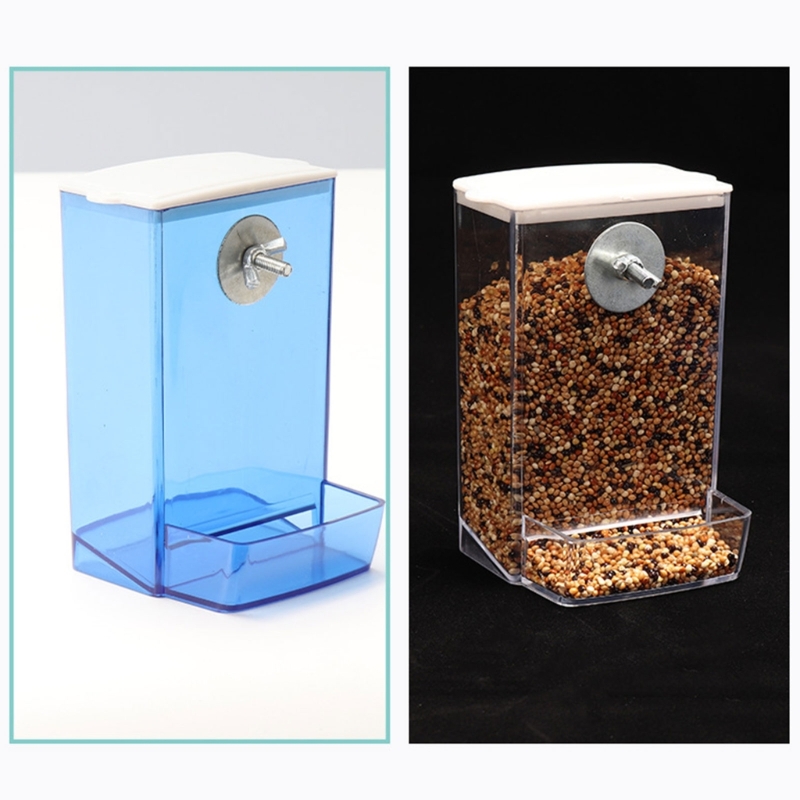 Title 5, Parrots Feeder Birds Plastic Food Bowl Clear Se...