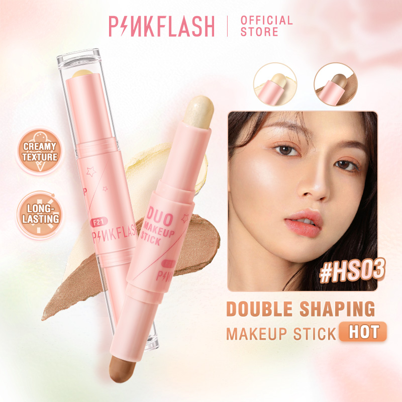 Best of PINKFLASH Double Head Face Concealer Pen Waterproof Foundation Creamy Texture Highlighter Blusher Contour Stick Makeup Cosmetics Reviews & Tips