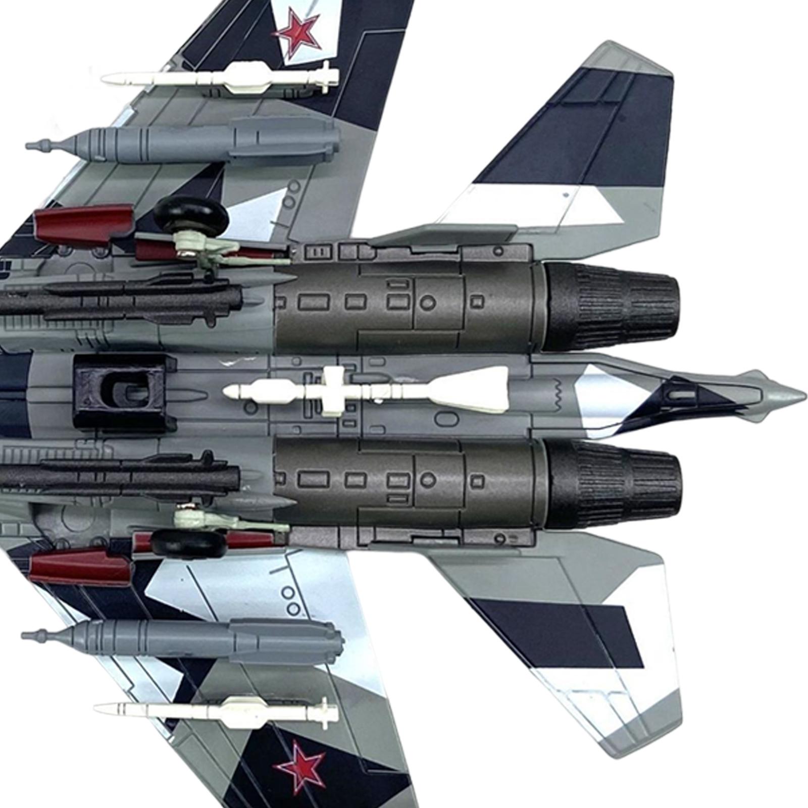 Russian SU35 Fighter Plane Kids Toys Alloy Diecast for Shelf Room Table