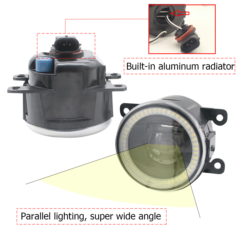 2X for Suzuki Alto Turbo RS Alto Works HA35S 2015-2020 Fog Lights Angel Eye DRL Daytime Running Light Cut-Line Lens Assembly detail image 4