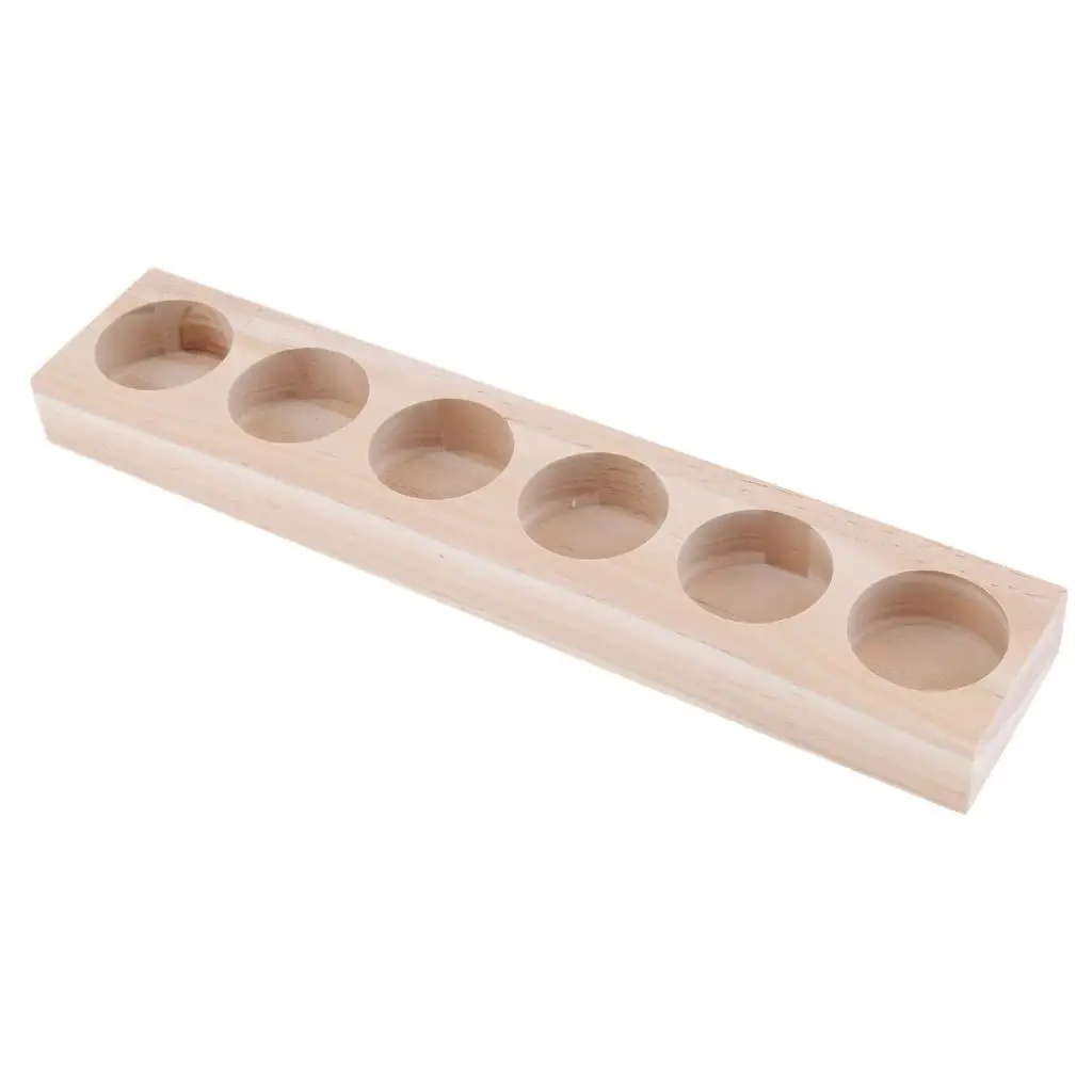 1Pc Wooden Essential Oil Displaying Storage Organizer Rack Hold