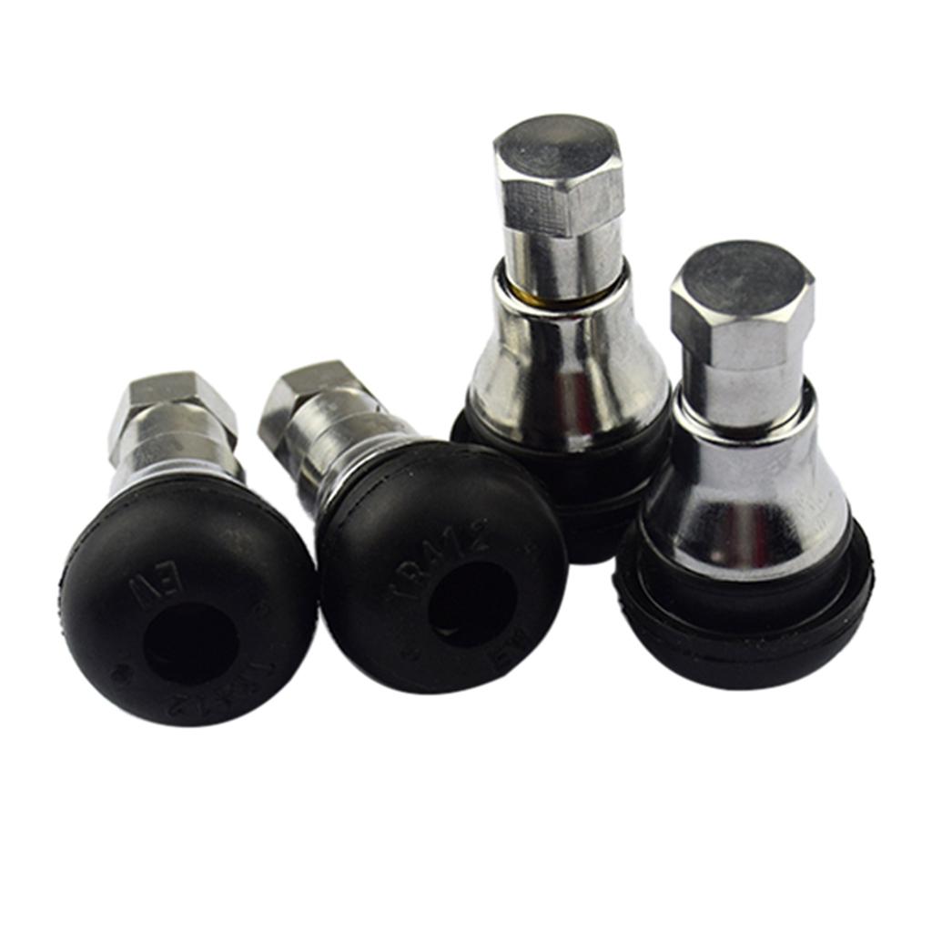 Tire Valve Stems Tyre snap-in Short Metal in chrome sleeve and cap