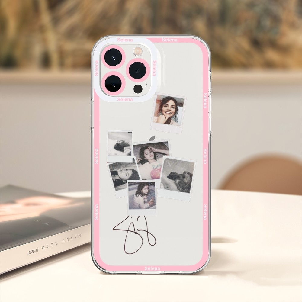 Selena Gomez Sänger Handyhülle für iPhone 11 12 Mini 13 14 15 Pro Max Transparente Hülle – Detail 6