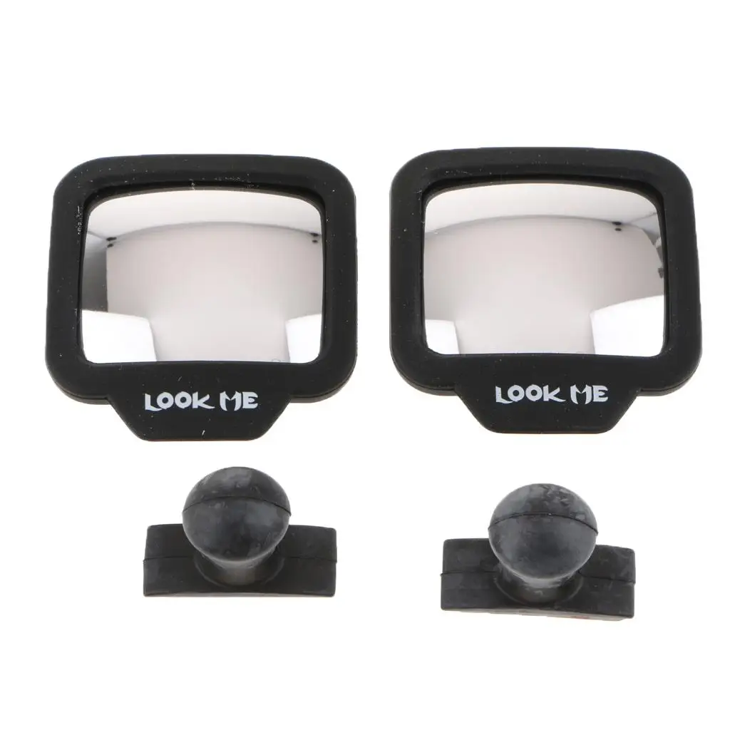 1 Pair Car Interior Adjustable Suction Adhesive Side Rear View Mirror