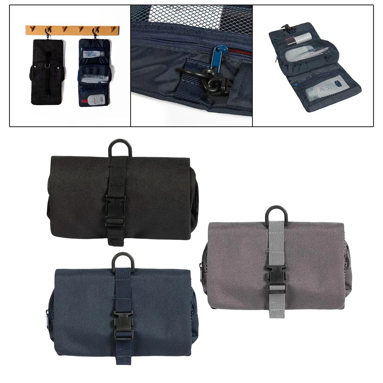 Travel Toiletry Bags Multifunctional Hanging Toiletries Storage Case Travel Pouch