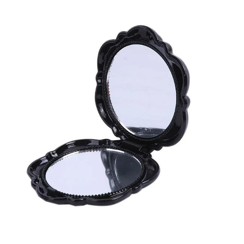 Best of Mini Rose Makeup Mirror Double Sides Folding Makeup Vanity Hand Mirror Pocket Mirror Round Vanity Cosmetic Compact Reviews & Tips - Image 2