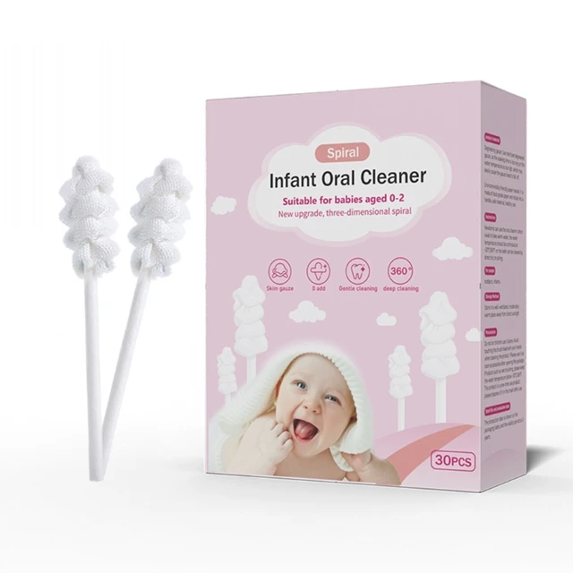 30 pz/scatola Baby Oral Cleaner spazzolino da denti per neonati  rivestimento per lingua usa e