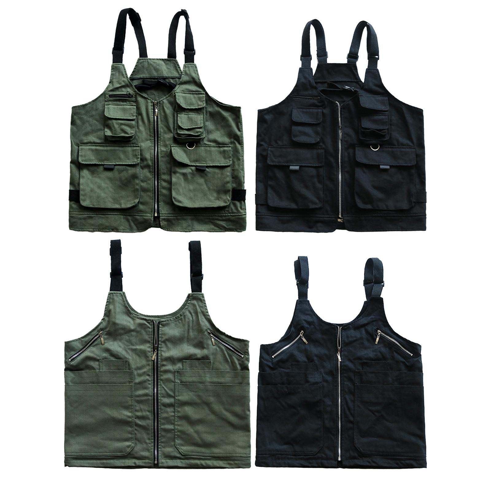 Camping Vest with Tool Pockets Barbecue Apron for Backpacking Fishing Yard