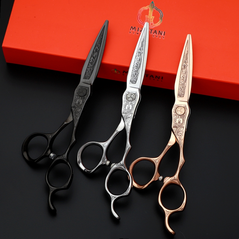 Best of New MIZUTANI Barber Scissors 6.0 Inch Gold Scissors VG10 Material Hair Cutting Machine Professional Hairdressing Scissors Reviews & Tips