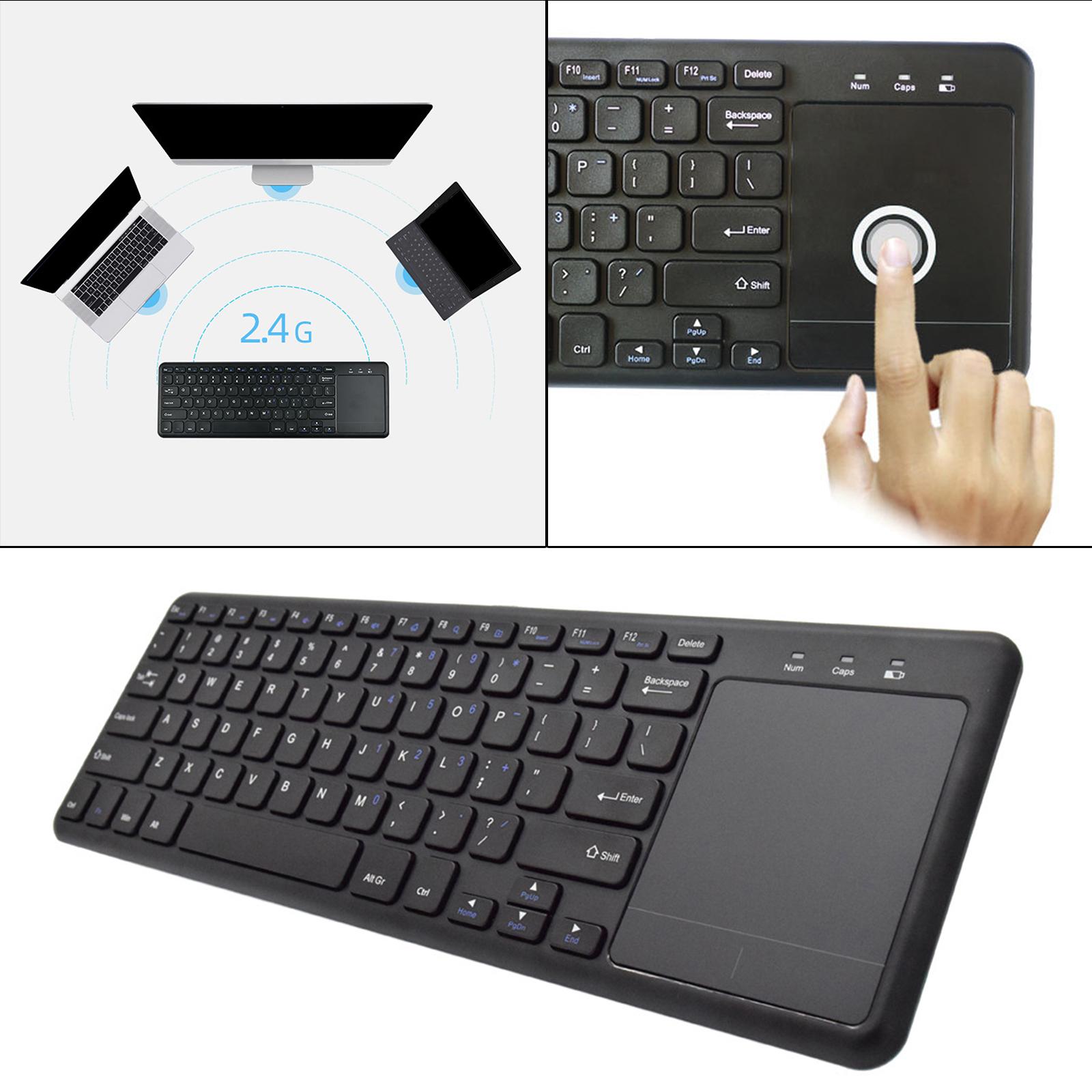 2.4G Wireless Keyboard with Mouse Touchpad Easy Media Control Multi-Touch Touch Keyboard for Computer Business Laptop Office PC