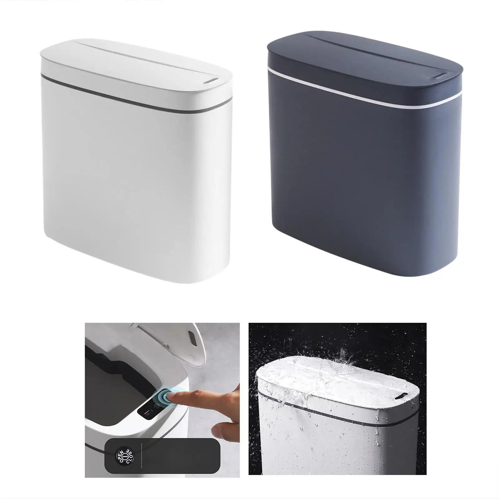  Touchless Motion Sensor Trash Can Waste  13L Waterproof for 
