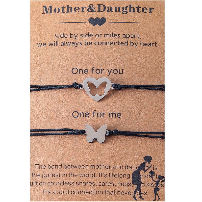 Mutter Tochter Armbänder Mama und ich Herz passende Wunsch Armband Geschenk von Mutter Geburtstag Weihnachts geschenke – Detail 5