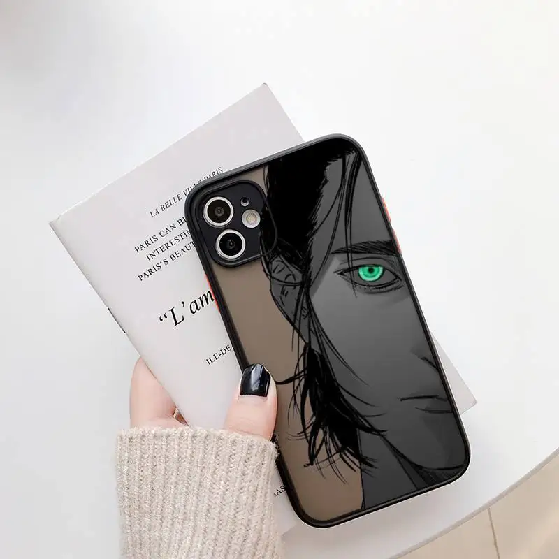 Eren Jaeger Attack On Titan Phone Case For iPhone13 12 Mini 11 Pro XS Max X XR 7 8 Plus Translucent Matte Cover iphone 11 Pro Max cover case