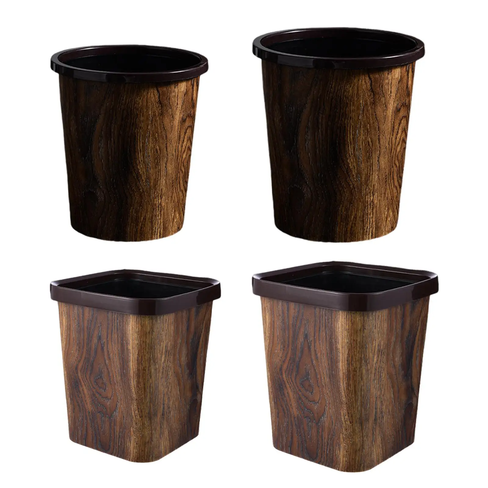 Trash Can without Lid Dustbin Durable Garbage Bin Waste Basket Indoor Rubbish Can for Laundry Room Kitchen Toilet Washroom Home