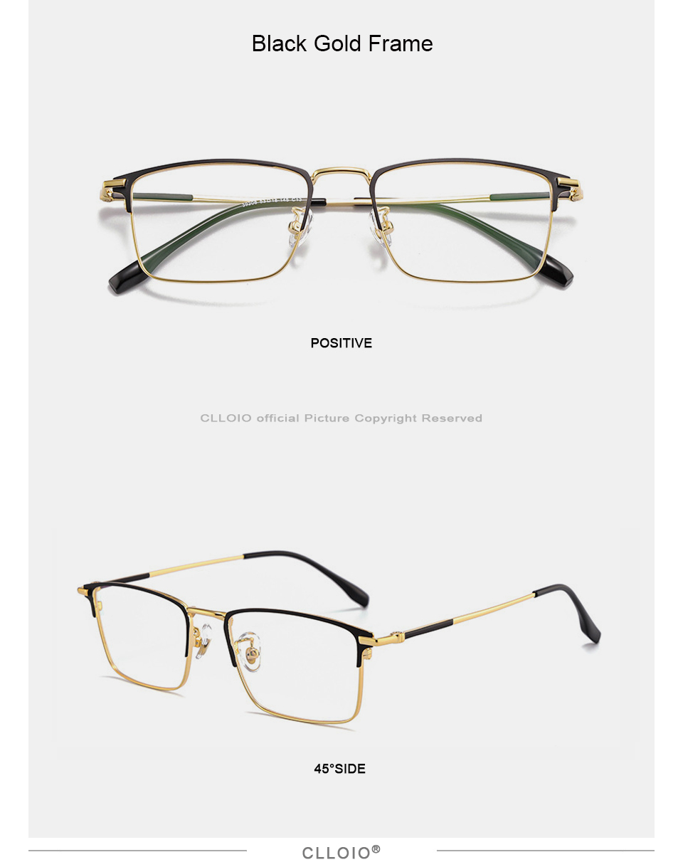 CLLOIO Ultralight Business Men Glasses Reading Glasses Anti Blue Light Myopia Prescription Glasses Hyperopia Optical Eyeglasses