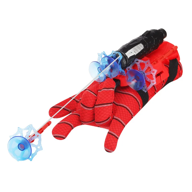 S77ff0aad49e94005bcb3c0ef6668703be Movie Cosplay Launcher Spider Silk Glove Web Shooters Recoverable Wristband Halloween Prop Toys For Children