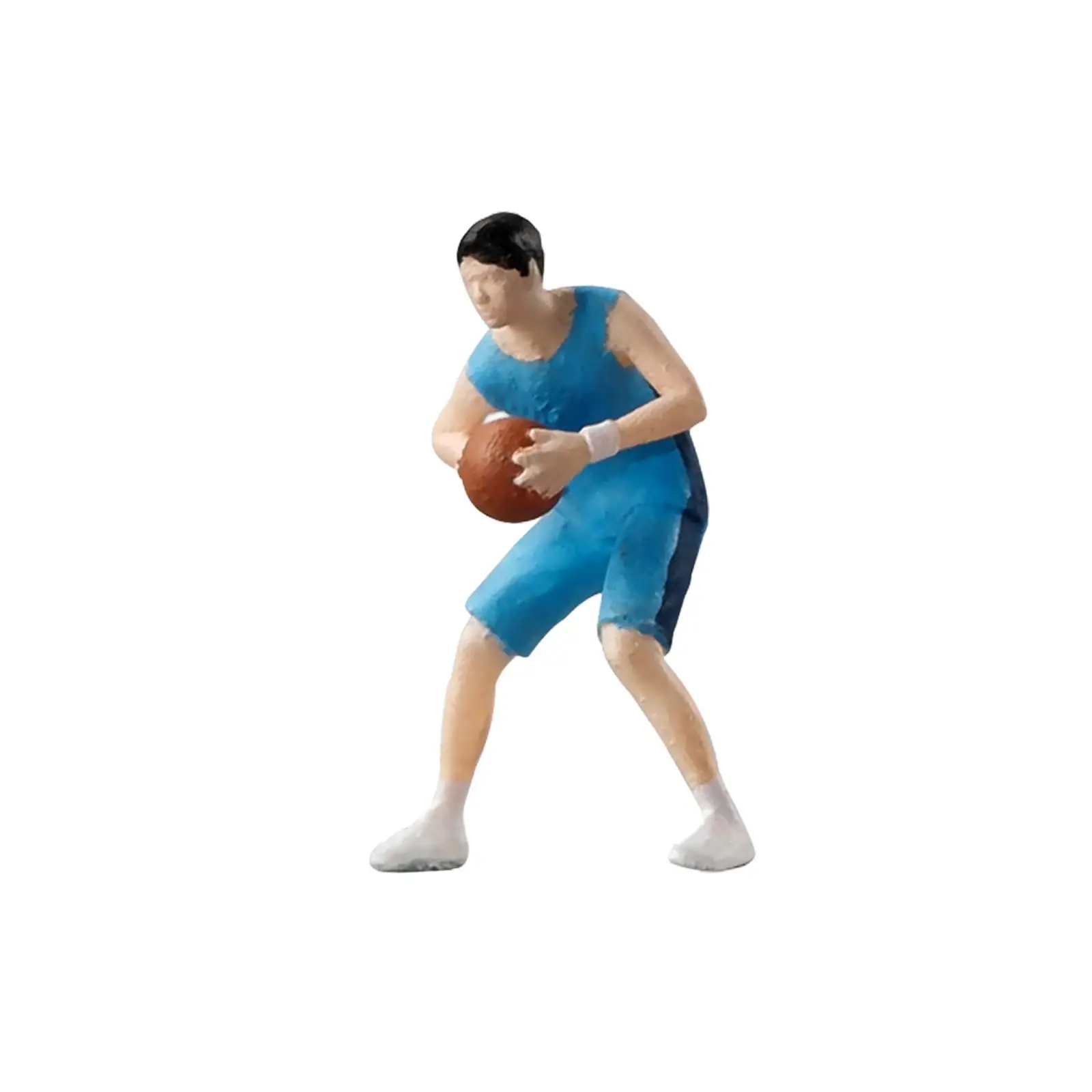 1:64 People Figures Sand Table Ornament Crafts Collectibles Basketball Boy Figures for Dollhouse Diorama DIY Scene Ornament