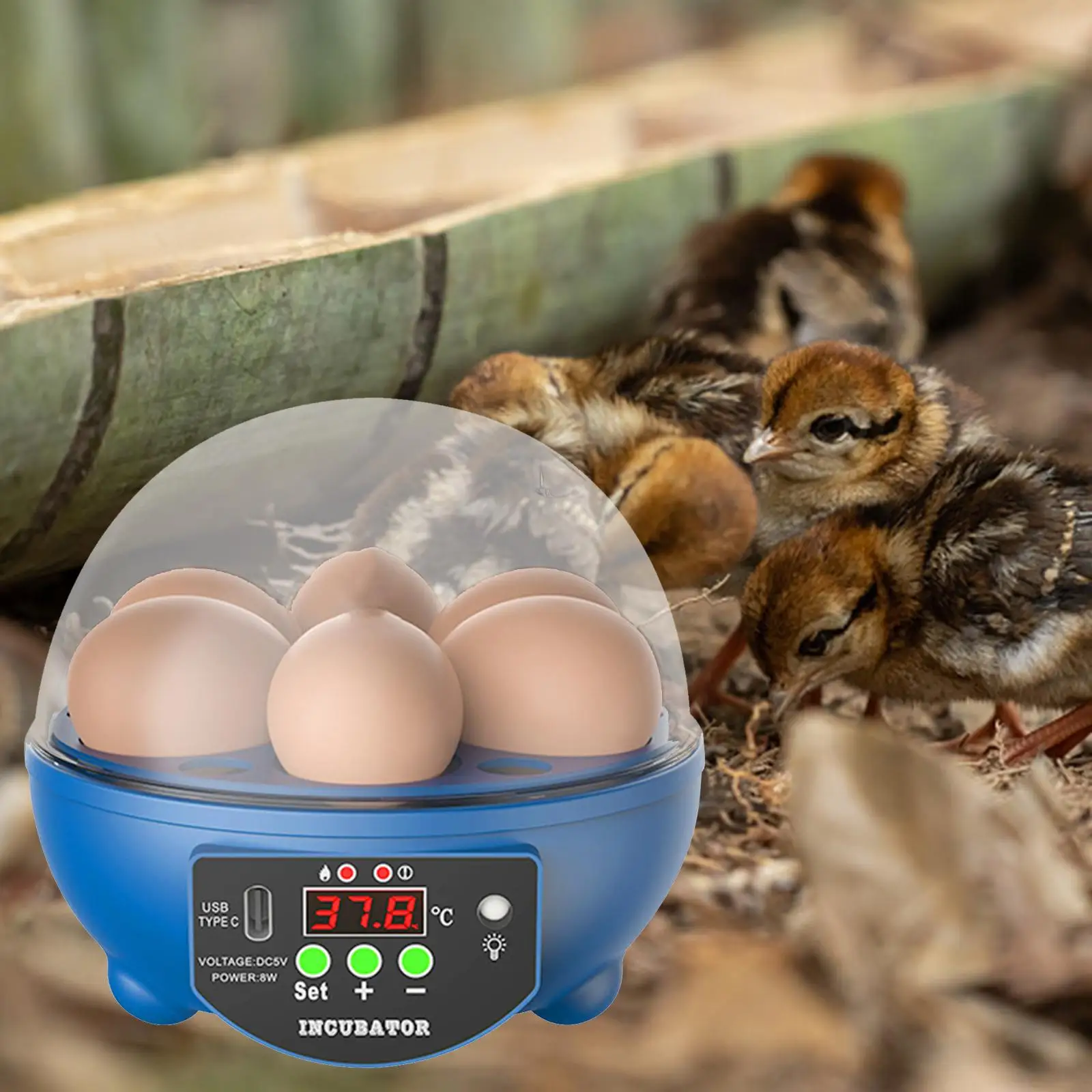 Egg Incubator Automatic Intelligent LED Display Hatcher Machine for Quail