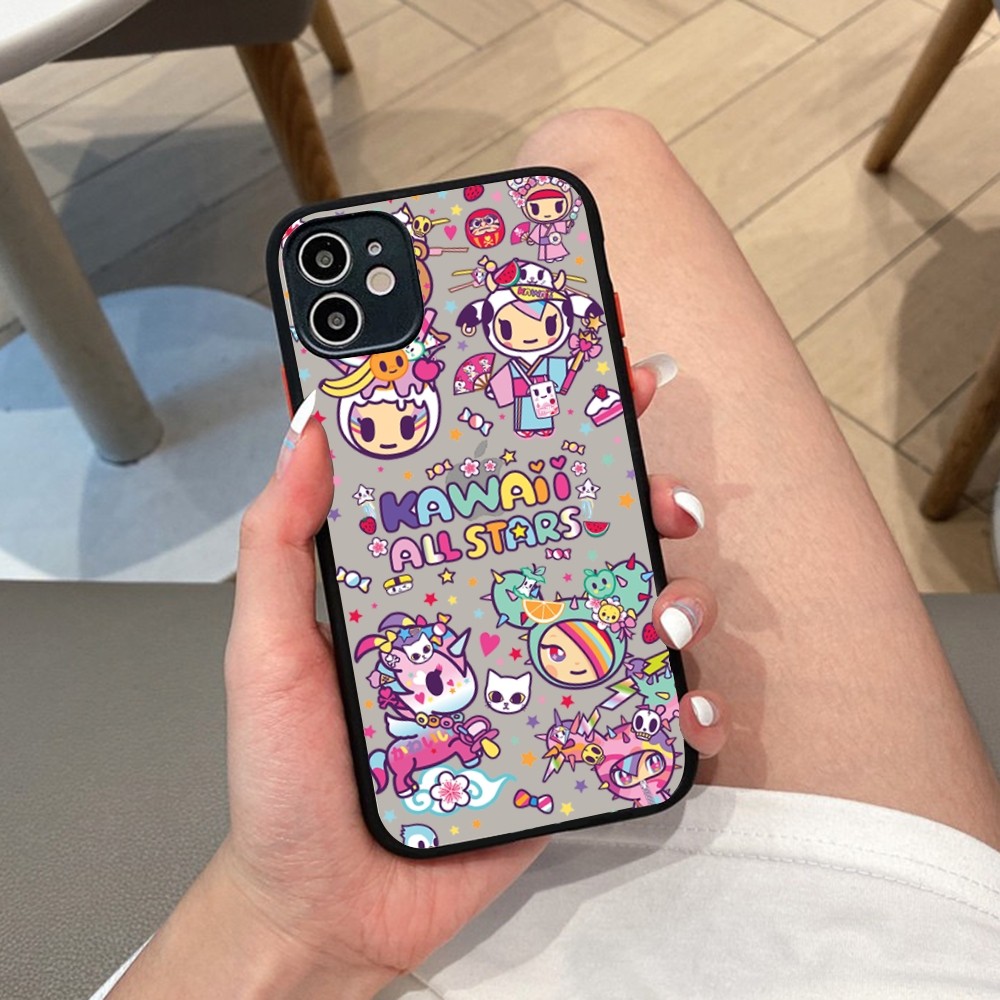 Японский чехол для телефона Tokidokis с единорогом для iPhone 14 11 12 13  Mini Pro Max 8 7 Plus X XR XS MAX, Прозрачный матовый чехол | AliExpress