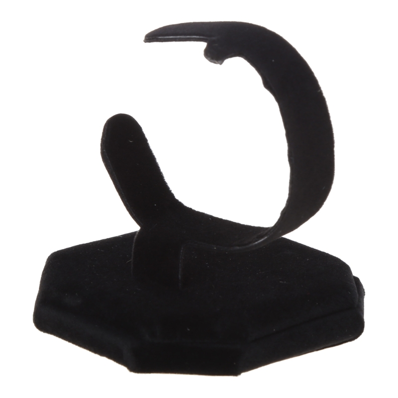 Schwarz c-förmiges Armband regal Wildleder kratz feste Uhr Display Rack Armband Lager regal Produkt Display Rack – Detail 4