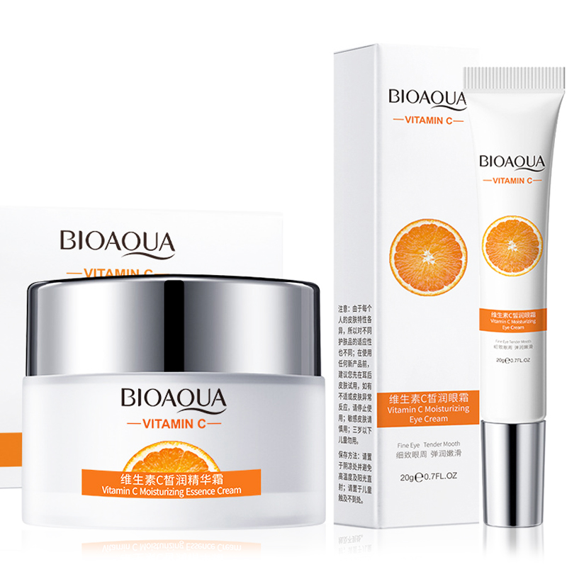 Best of BIOAQUA Vitamin C Skin Care Sets Face Cream Eye Cream Skincare Set Moisturizing Hydrating Anti-Wrinkle Eyes Care Face Care Reviews & Tips