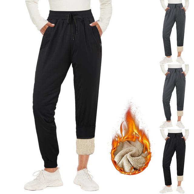 Women's good Winter Fleece Pants Sherpa Lined Sweatpants