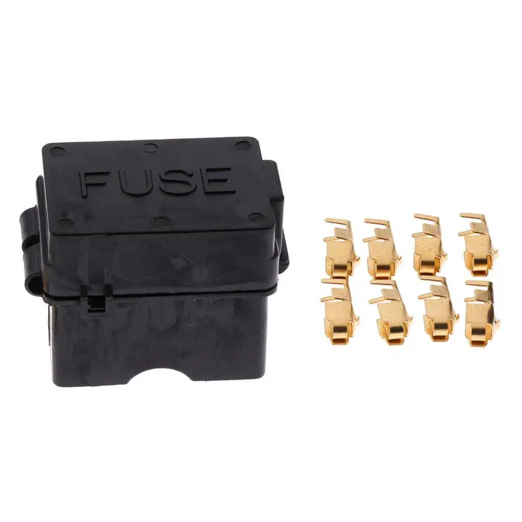 Car Boat 4 Way Circuit Blade Fuse Box Holder Block for Standard ATO ATC Fuse