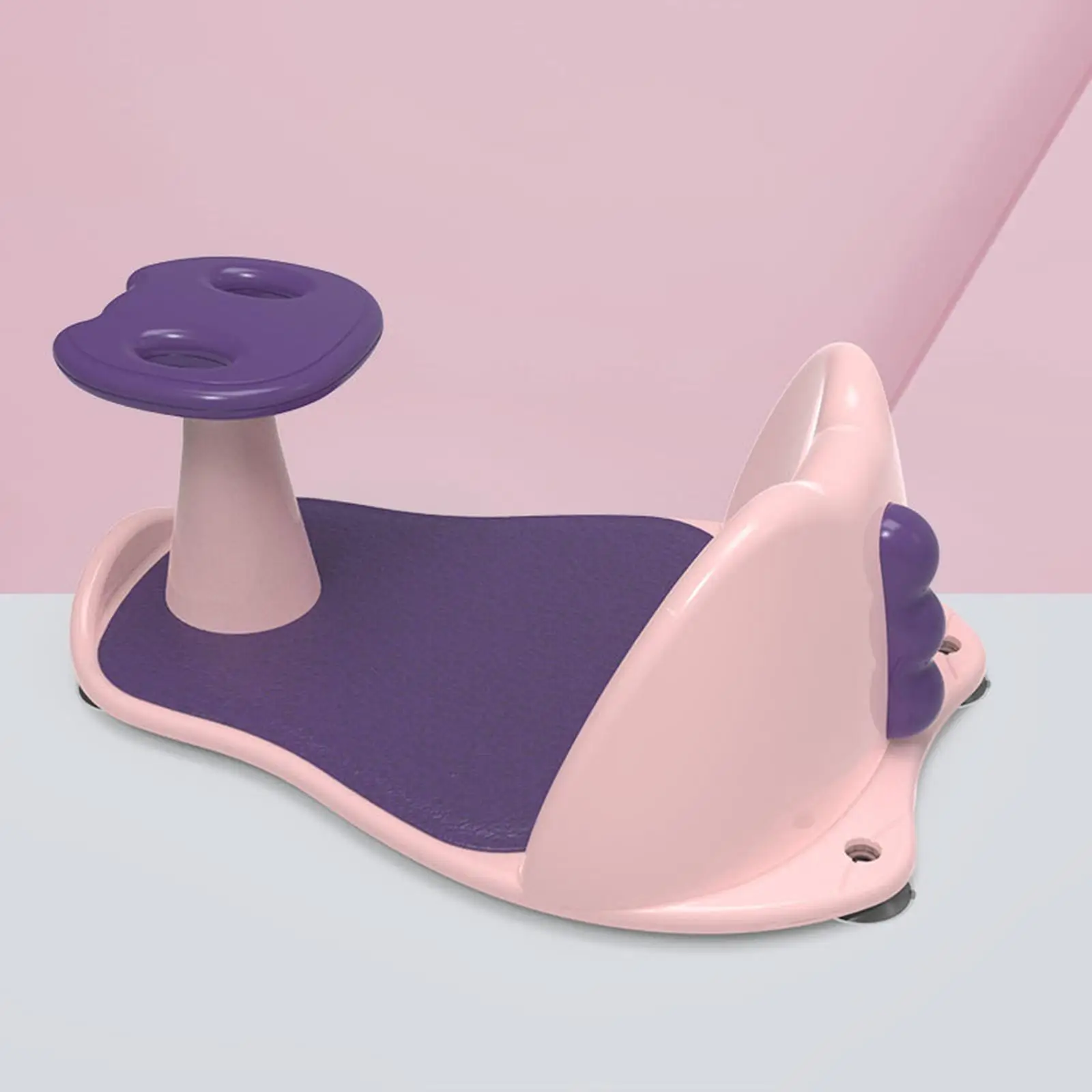 Contoured Seat with Suction Cups for Stability with Drain Holes Spacious Open-Side Design for Babies Counter