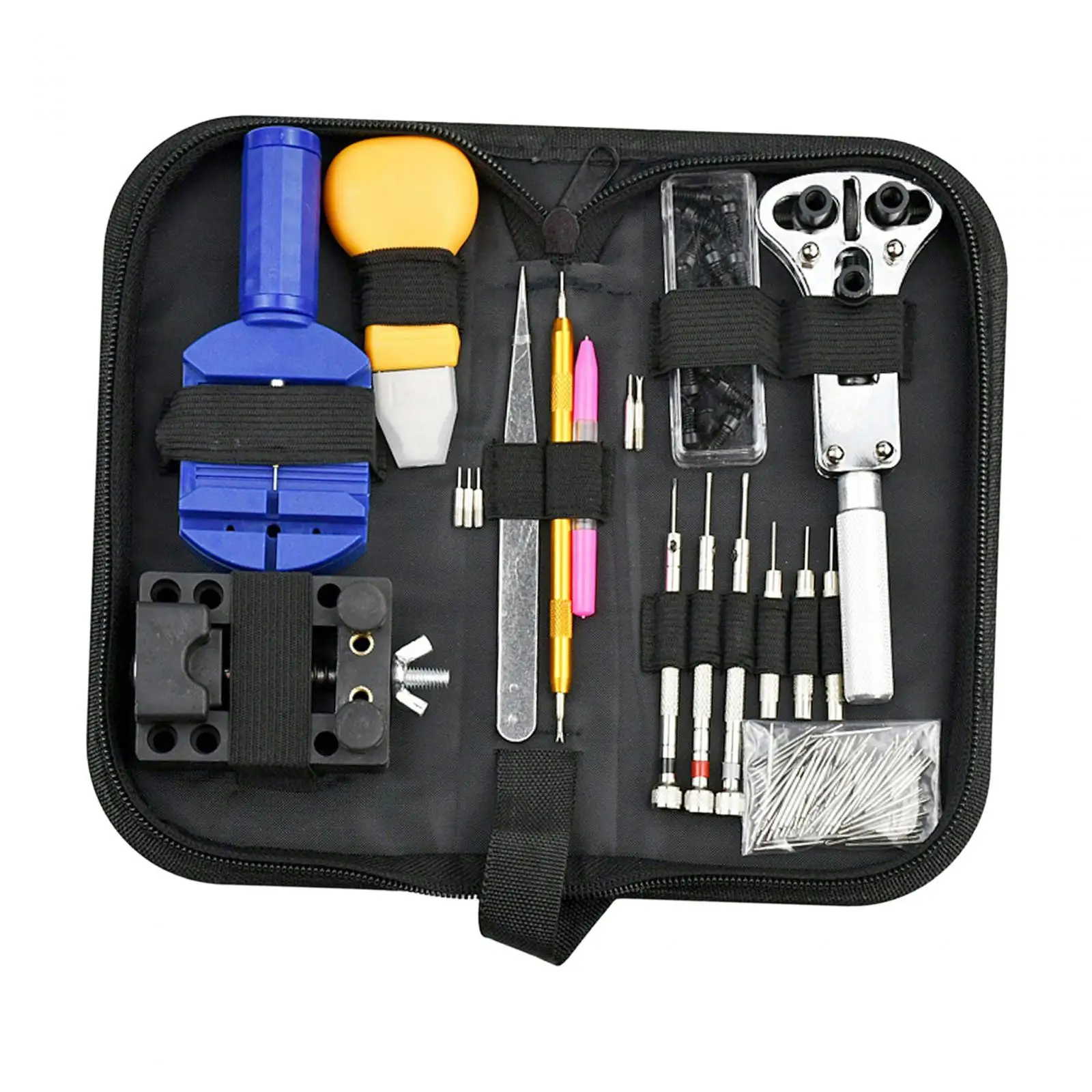 144Pcs Watch Repair Tool Kit with Carrying Case Accessories Practical ,Replace Gaskets, Open Watch Back Cover Universal Portable