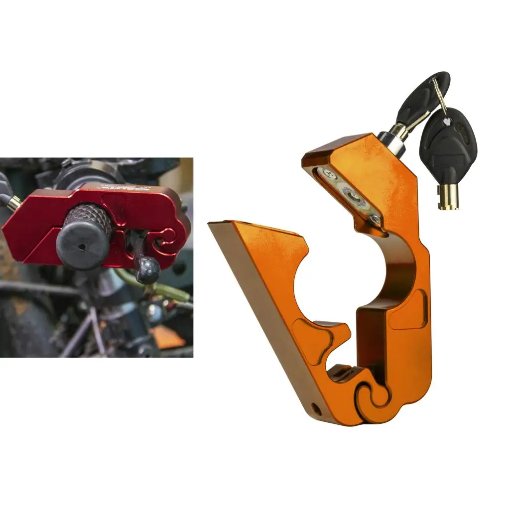 Orange Motorcycle Lock Anti  Handlebar  for Scooters ATV