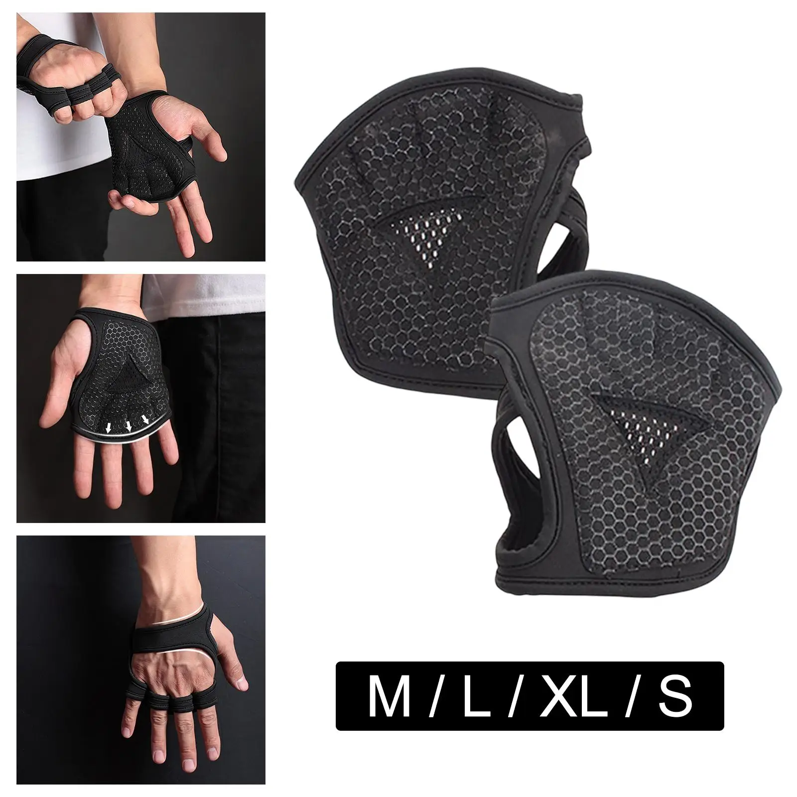 Weight Lifting Gloves Exercise Gloves Anti Slip Breathable Silicon Padded Open Back Workout Gloves for Weightlifting Exercise