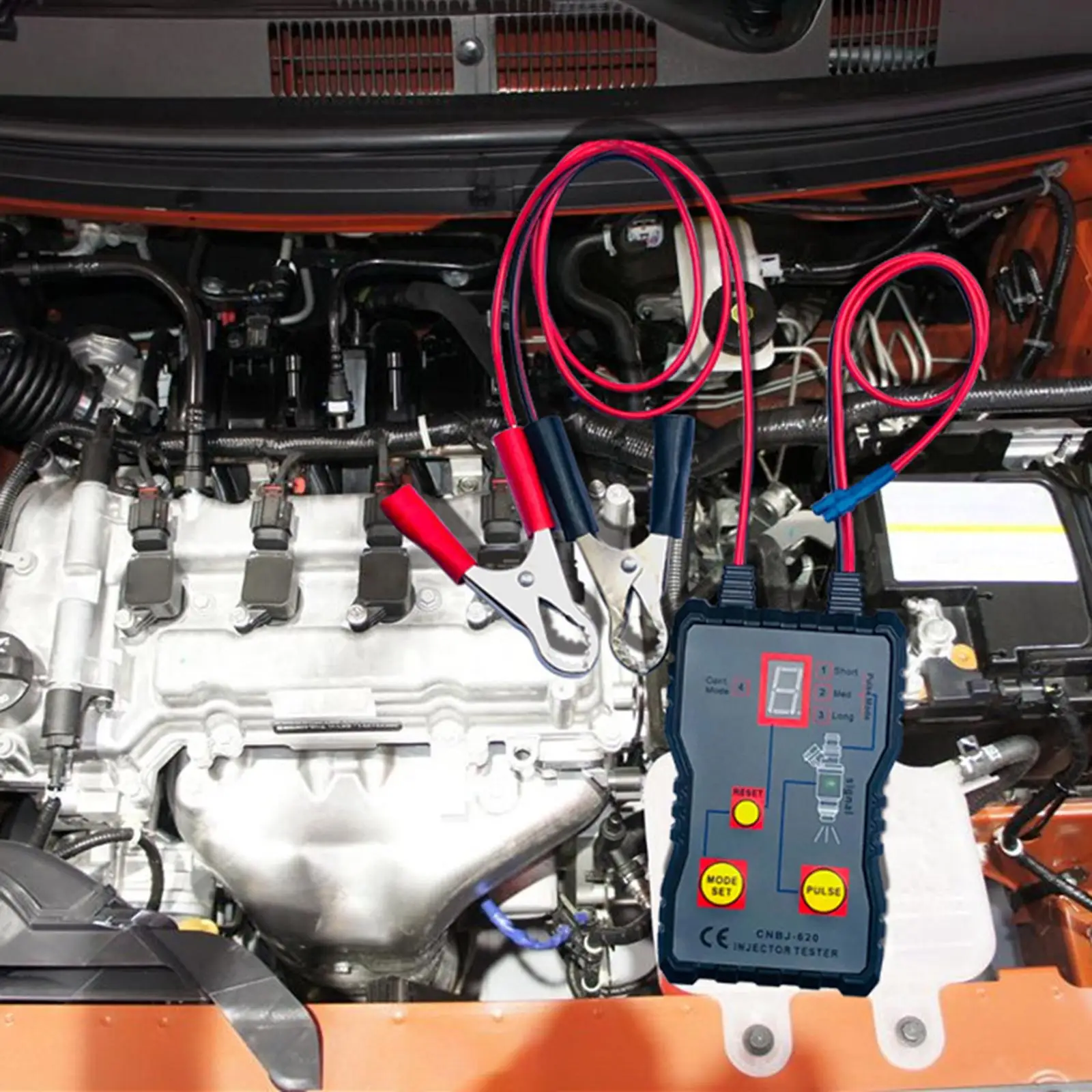 12V 4 Pulse Modes, Handheld Car Vehicle Fuel Pressure System Diagnostic Scan