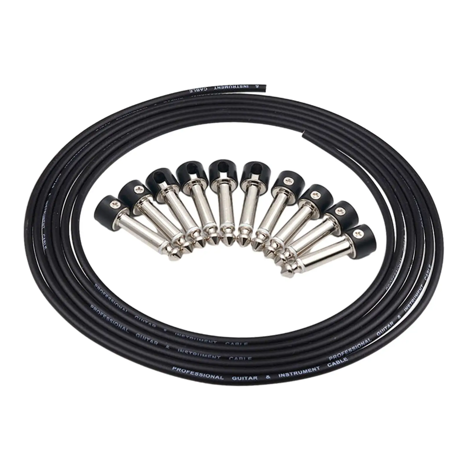 Solderless Pedalboard Cable Set Professional Convenient Assembly 10ft Wire