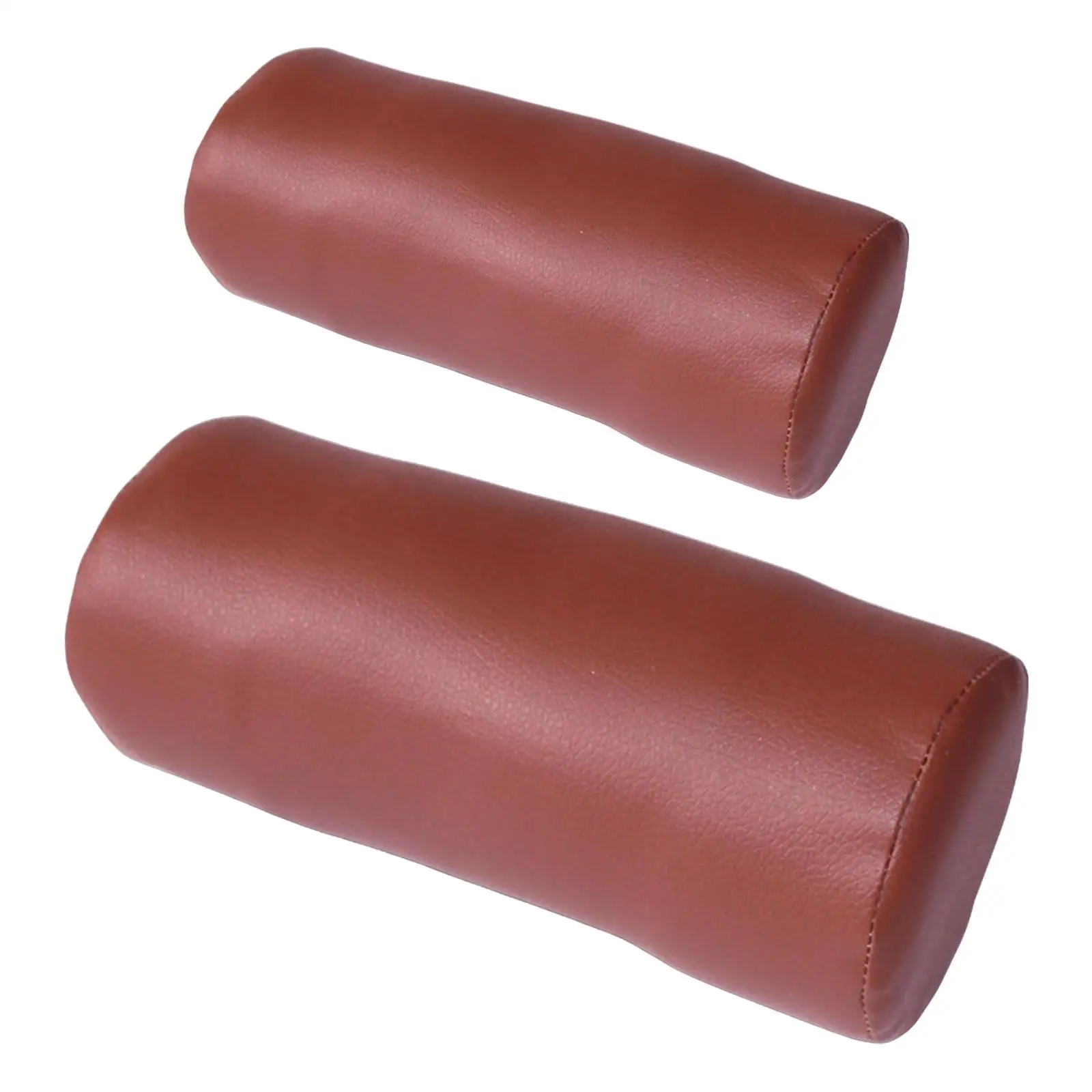 Soft Cylinder  Support PU Leather Adjustable Inserts Cushion Pad for Back Neck Sleep  Sponge Padding Bolster  Brown