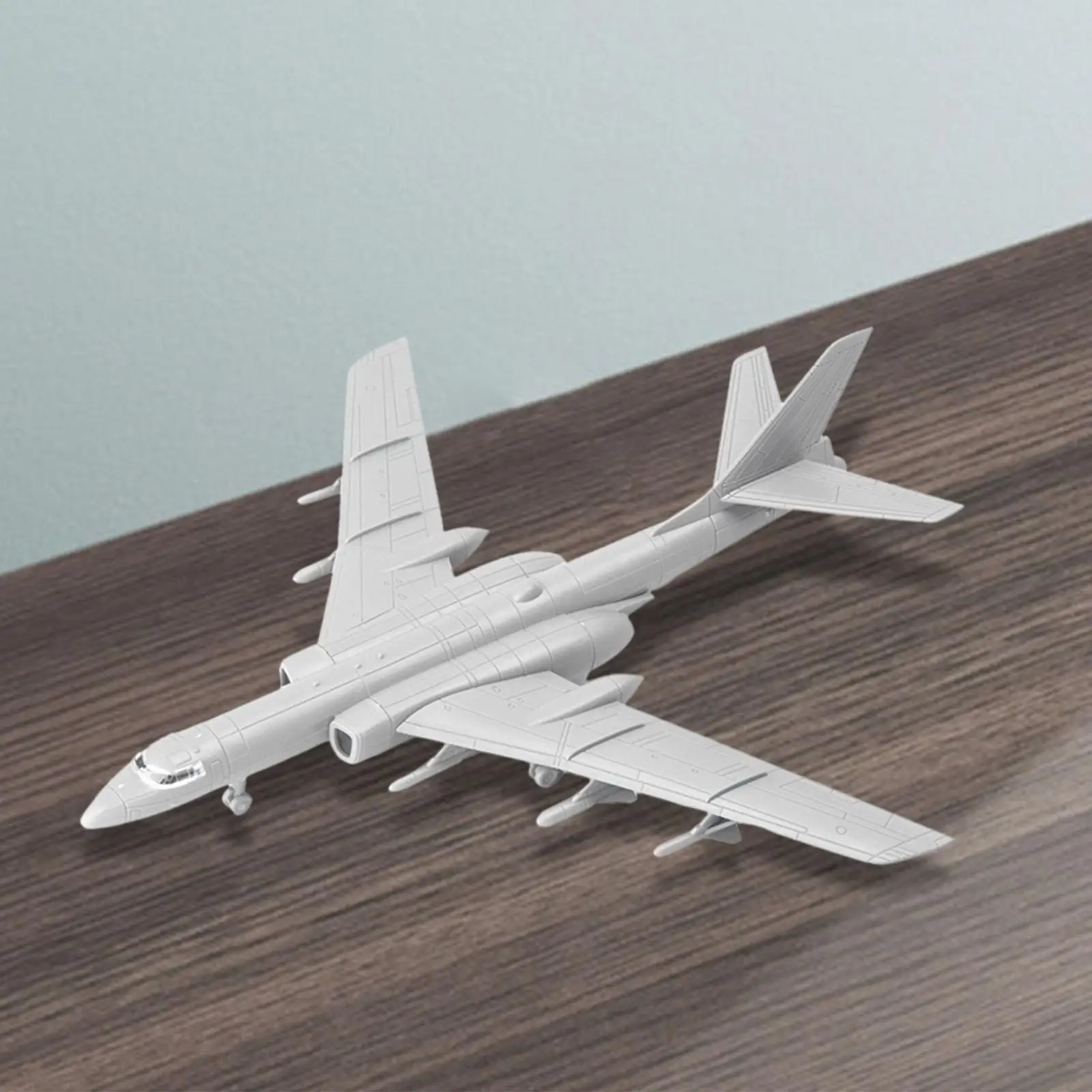 Fighter Model toys 1:144 Scale Simulation Ornament DIY 4D Chinese H6K Plane Model for Living Room Home Desktop Accessory Gift