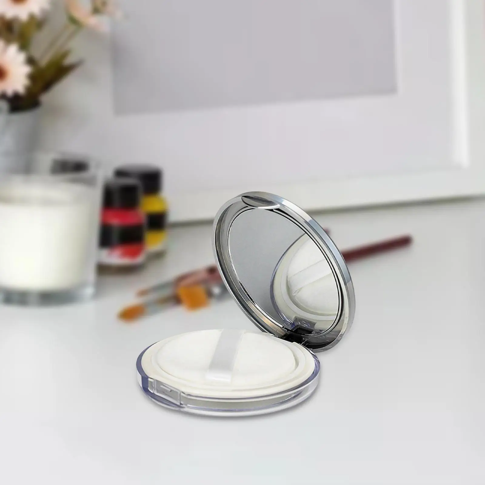 Box Empty 3G Loose  Compact Container  Case with  Puff and Mirror Dispenser Case DIY for Travel Home