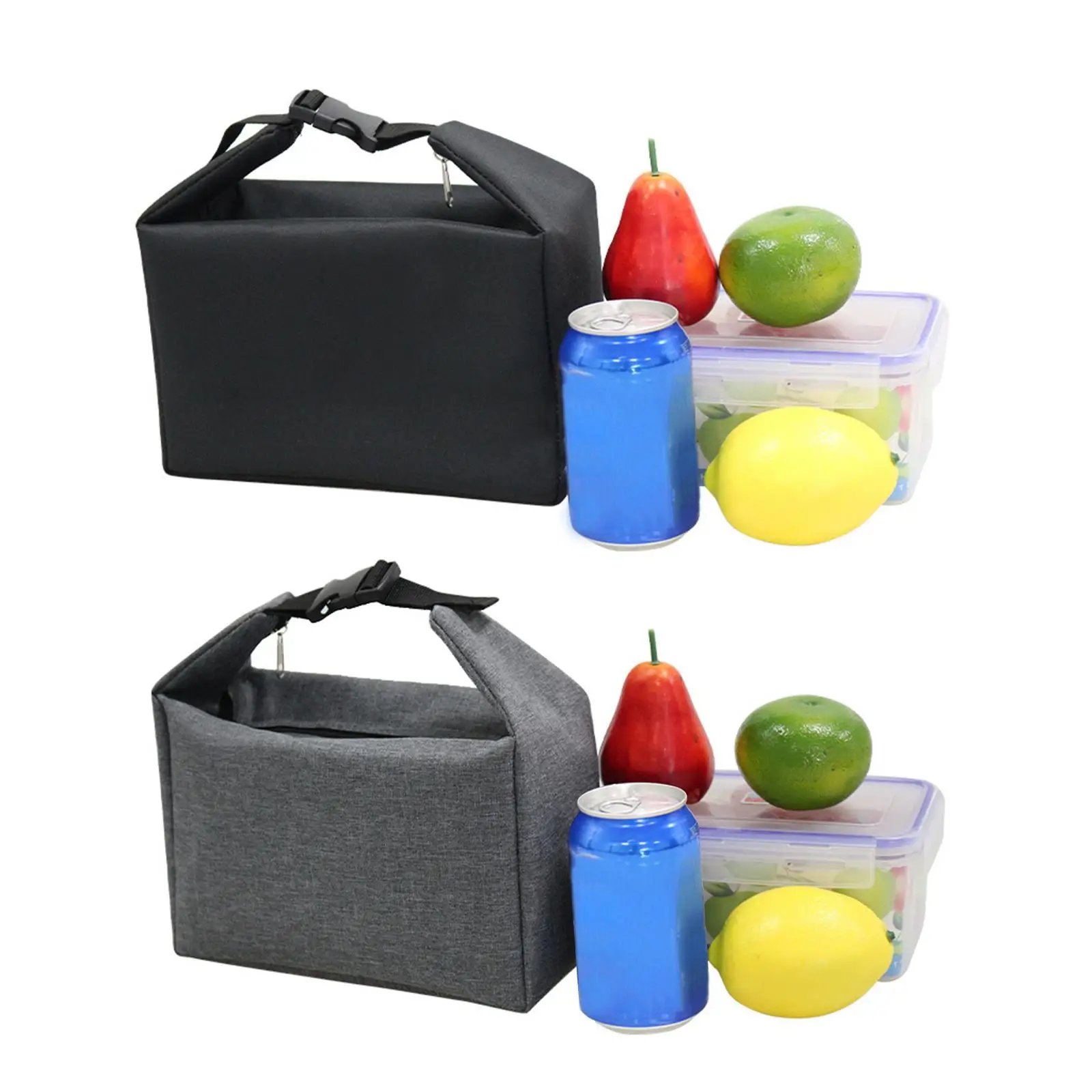Portable  Insulated Lunch Box Handbag Can Be Compressed and Folded Waterproof Snack Bag Thickening Detachable Buckles
