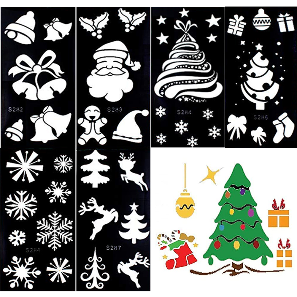 Best of 6 Pcs Christmas Temporary Tattoo Stencil Henna DIY Body Art Stickers Template Xmas Wedding Tools Stencils Reviews & Tips