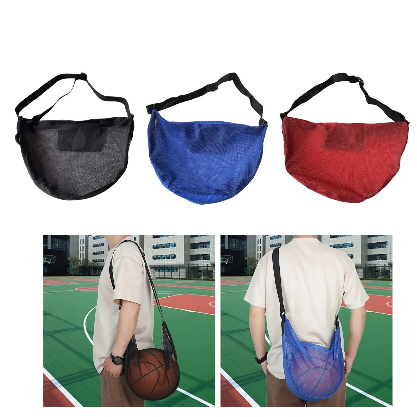Basketball Carry Bag Storage Lightweight Ball Holder Organizer Ball Bags Mesh for Women Men Training Garage Volleyball Soccer