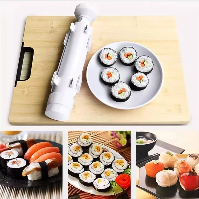 URED 3.0 Upgrade Easy Quick Sushi Bazooka Sushi Making Kit  Kitchen Sushi Roller Mold Rice Vegetable Meat DIY Sushi Maker Machine For  Christmas Gifts: Sushi Plates