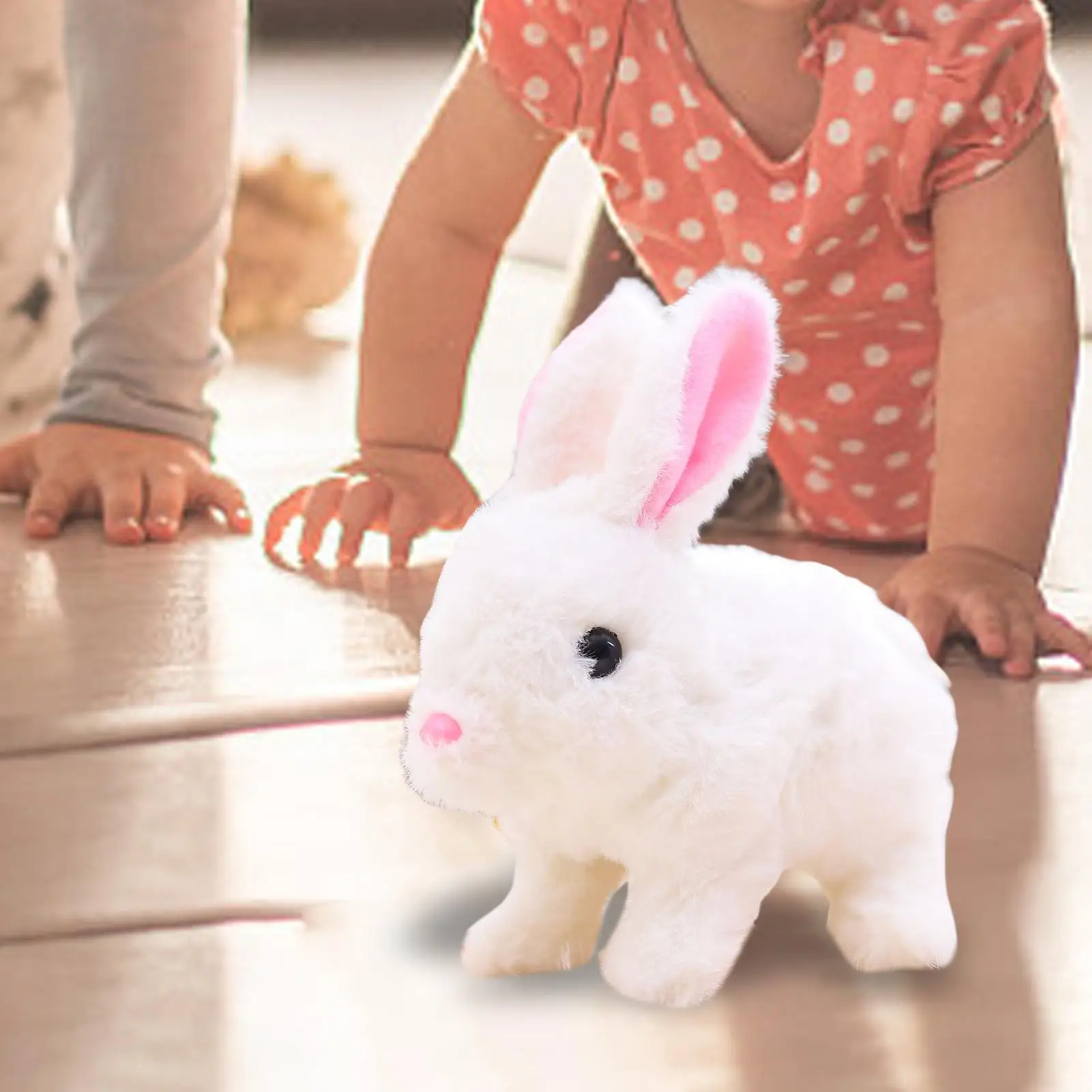 Soft Rabbit Toy Stuffed Animal Bunny Doll Walking Jumping Sounds for Holiday